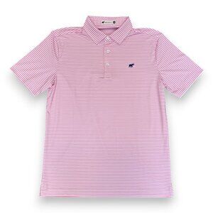 Merrill Apparel Men's Pink Striped Polo